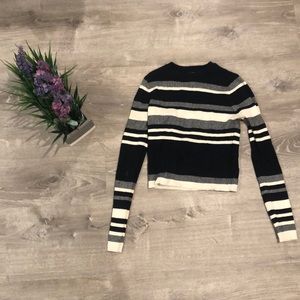 Blue white grey sweater